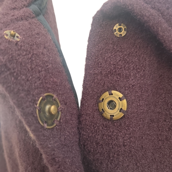 Embroidered CoVelo Chocolate Brown Women's Pea Coat Blazer Business Suit - Picture 11 of 16